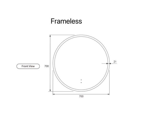AU-LMWIN-700 Round LED Mirror 700mm