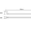 EXON Chrome Single Towel Rail 750mm