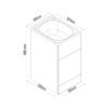 BRC-T27 1 BM-T27 Laundry Trough With Cabinet 27L 390x500mm