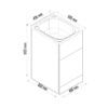 BRC-T35B 1 BM-T35B Laundry Trough With Cabinet 35L 455x555mm