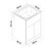 BRC-T45 1 BM-T45 Laundry Trough With Cabinet 45L 595x495mm