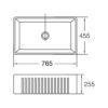 BS 7645 2 64L EC7645 BUTLERS Single Bowl Ceramic Kitchen/Laundry Sink 765x455mm