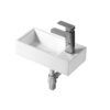 LLL EC4020WR Gloss White Ceramic Basin 400x200x105mm - Right