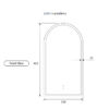 LMCAN-500 Frameless AU-LMCAN-500 Arched LED Mirror 500x900mm