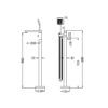 NRO310703AMB Matte Black Freestanding Bath Mixer