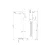 NR321503ACH 2 NRO321503ABG Brushed Gold Freestanding Bath Mixer