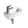 RRR EC4020WL Gloss White Ceramic Basin 400x200x105mm - Left