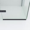 SS08 - 10mm Black Frameless Shower Screen with Wall Brackets - 885x885mm