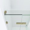 SS08-gold-detail2 SS08 - 10mm Brushed Gold Frameless Shower Screen with Wall Brackets- 1150x850mm