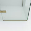 SS08-gold-detail2 SS08 - 10mm Brushed Gold Frameless Shower Screen with Wall Brackets- 1150x850mm