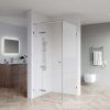 SS08-nickel-main new SS08 - Chrome Frameless Shower Screen with Wall Brackets - 1200x900mm