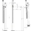 TFM-257drw ASL-257 Chrome Round Floor Mixer Set With A Swivel Spout