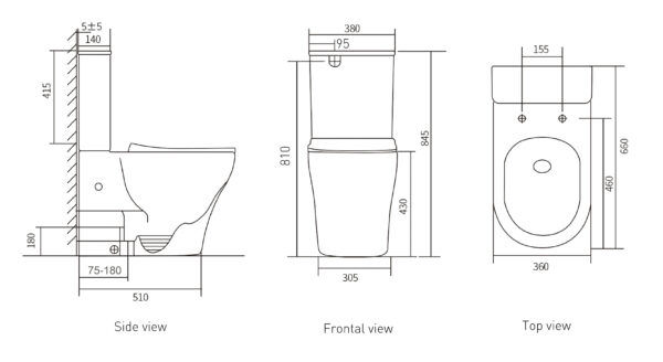 EC VIVO Tornado Flush Toilet Suite
