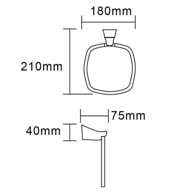EXON Chrome Towel Ring