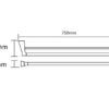 TP 25036B-30 2 EXON Chrome Twin Towel Rail 750mm