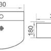 WB 3062W 3 EC3062W Gloss White Ceramic Basin 430x360x180mm