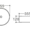 WB 3535MG 2 EC3535MG Matt Grey Ceramic Basin 355x355x120mm