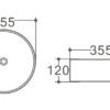 WB 3535MK 2 EC3535MK Matt Black Ceramic Basin 355x355x120mm