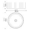 WB 4011 4 EC4011WT Matte White Artificial Stone Basin 400x400x110mm