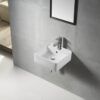 WB 4014W 2 EC4014W Gloss White Ceramic Basin 400x400x150mm