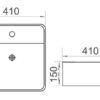 WB 4014W 3 EC4014W Gloss White Ceramic Basin 400x400x150mm
