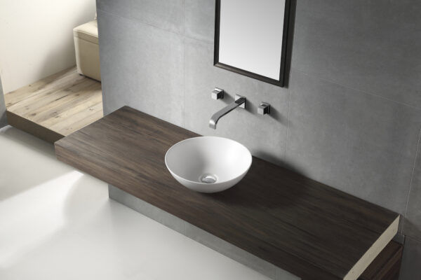 EC4030M Matte White Ceramic Basin 400x400x130mm