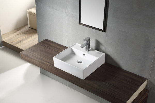 EC4032 Gloss White Ceramic Basin 460x460x150mm
