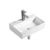 WB 5136W 1 EC5136W Gloss White Wall Hung Ceramic Basin 510x360x120mm