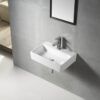WB 5136W 2 EC5136W Gloss White Wall Hung Ceramic Basin 510x360x120mm