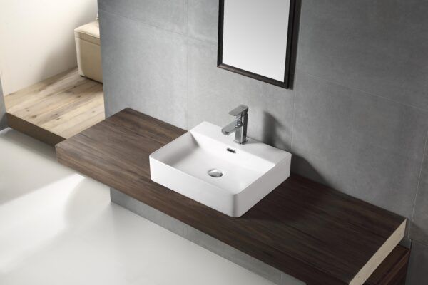 EC6042S Gloss White Ceramic Basin 500x420x130mm