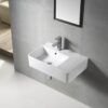 EC6141WL Gloss White Ceramic Basin 615x420x160mm - Left