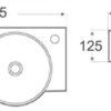 WB 7445W 3 EC7445W Gloss White Ceramic Basin 745x450x125mm