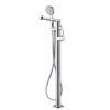 ASL-217 Chrome Round Floor Mixer Set