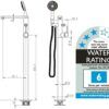 ASL-217 Chrome Round Floor Mixer Set