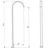 tfm-727drw ASL-727 Chrome Round Floor Bath Spout