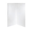 w22 Standard Shower Wall White 2-Sided 2000mm Height
