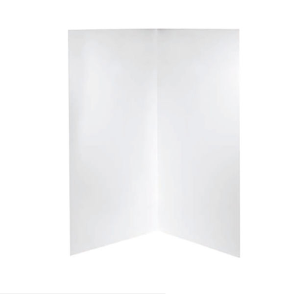 Standard Shower Wall White 2-Sided 2000mm Height