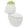 002 Johnson Suisse Egg Junior Close Coupled Suite, Different Colours Cistern Lid, Extended Pan Connector