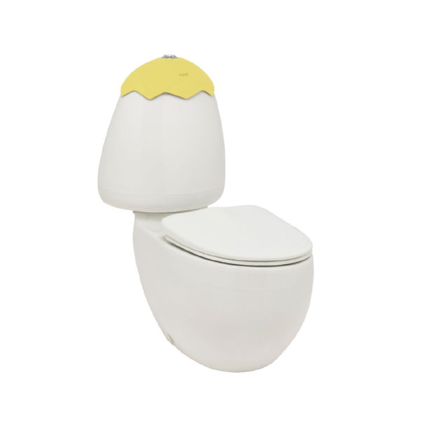 Johnson Suisse Egg Junior Close Coupled Suite, Different Colours Cistern Lid, Extended Pan Connector