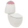 004 Johnson Suisse Egg Junior Close Coupled Suite, Different Colours Cistern Lid, Extended Pan Connector