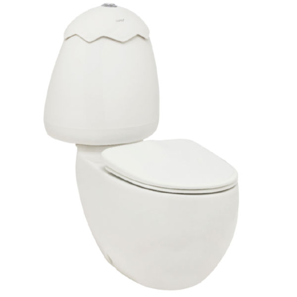 Johnson Suisse Egg Junior Close Coupled Suite, Different Colours Cistern Lid, Extended Pan Connector