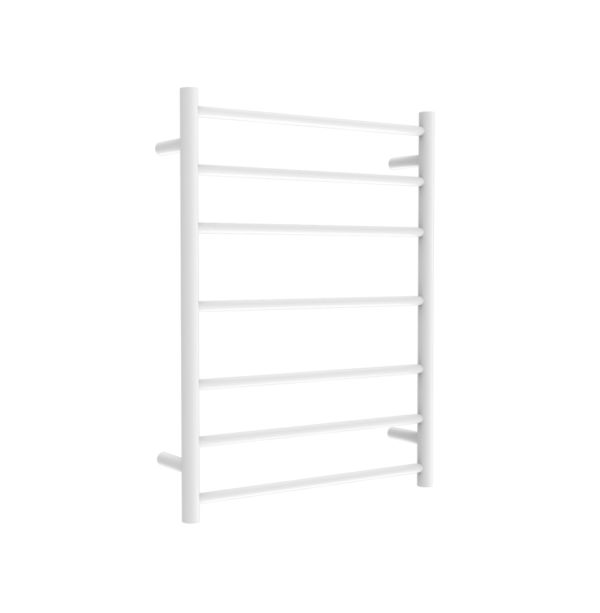 NRO19001MW Non Heated Towel Ladder Round Bar in Matt White 600mm