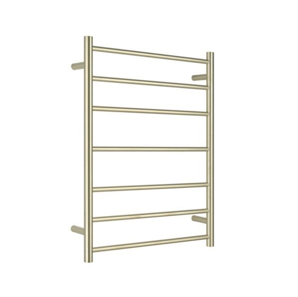 NRO19001BG Non Heated Towel Ladder Round Bar in Brushed Gold 600mm