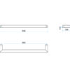 Thermogroup 12V Single Bar Gun Metal Heated Towel Rail Round DSR6GM 632mm
