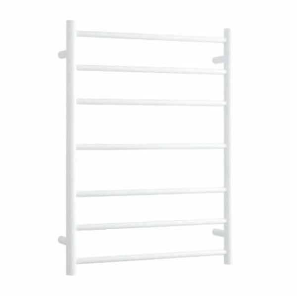 Thermogroup 240Volt Straight Satin White Heated Towel Rail Round BS44MW 600mm