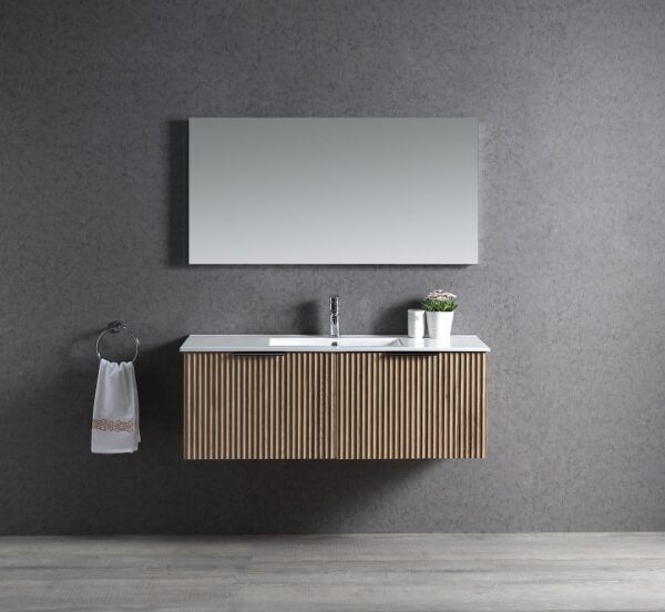 ECVIVO-1200 Wooden Finish Wall Hung Vanity - 1200x460mm
