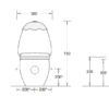 12542 Johnson Suisse Egg Junior Close Coupled Suite, Different Colours Cistern Lid, Extended Pan Connector