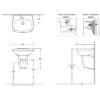 14521 Johnson Suisse Life II Wall Basin With Shroud or JS Bottle Trap 40/32mm