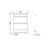 2 NRO19001CH Non Heated Towel Ladder Round Bar in Chrome 600mm