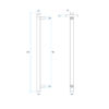 222 Thermogroup 12V Vertical Bar Satin White Heated Towel Rail Round VS900HSW 900mm